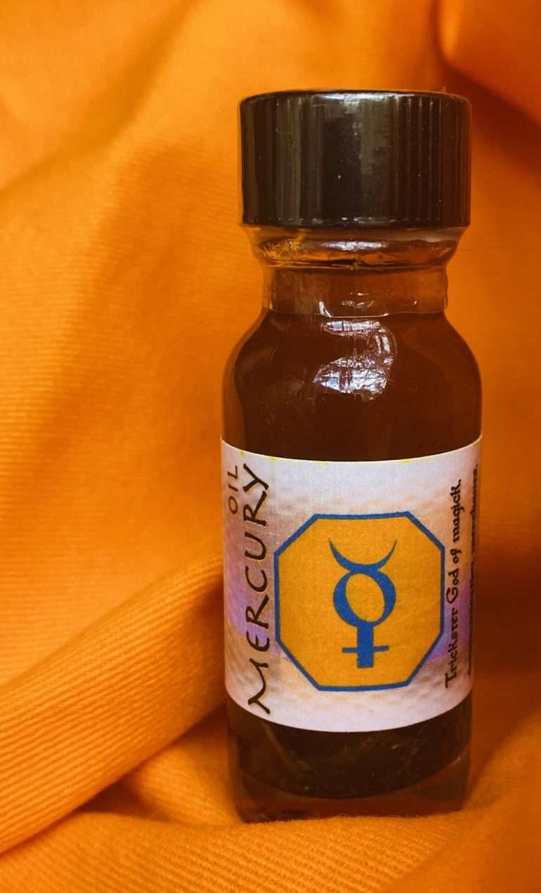 Mercury Oil, Conjure Work, Planetary Magick Series, witchcraft spells, Wicca, Hoodoo