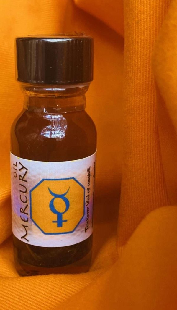 Mercury Oil, Conjure Work, Planetary Magick Series, Ceremonial, Solomonic, Hoodoo