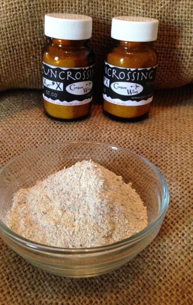 Uncrossing Powder; clear curses and crossed conditions, Conjure Work sorcery, Hoodoo supplies