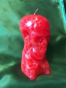Red Skull Candle