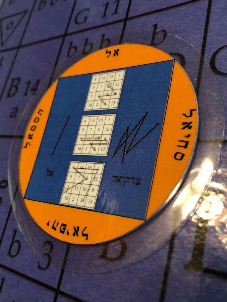 Jupiter Talisman number 3, Jupiter in Sagittarius, Luna conjunct, Ceremonial Magick, Golden Dawn, Solomonic, High Magick