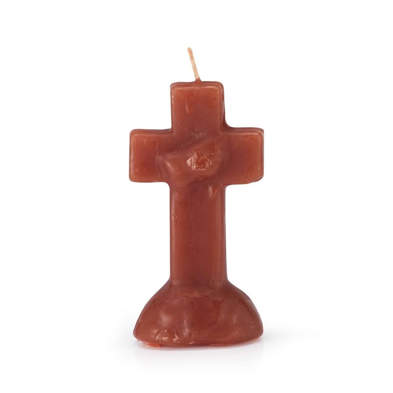 Cross Candles, red, candles in the shop at Conjure Work
