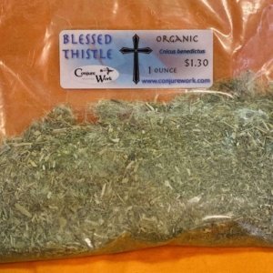 Blessed Thistle, Cnicus benedictus, sorcery, Conjure Work, herbs, magick, Golden Dawn, Solomonic, Wicca, astrology