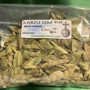 Myrtle Leaf, Myrtus communis, sorcery, Conjure Work, herbs, magick, Golden Dawn, Solomonic, Wicca, astrology