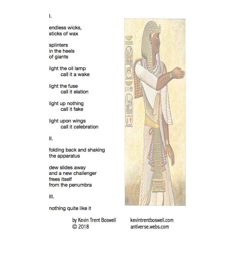 from "in the current", The Poetry of Magus (Kevin Trent Boswell), owner of Conjure Work, singer, guitarist of Magus & The Plastic Infinity