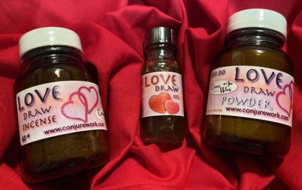 Love Draw Products, Oil, Incense & Powder for love spells, Conjure Work