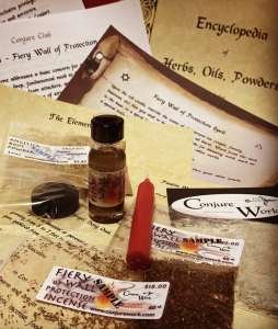 Bundle #1, Fiery Wall of Protection, Conjure Club, spell kit subscription service