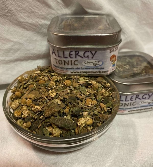 Allergy Tonic; Fast Relief for sufferers of seasonal allergies and asthma; Potions at Conjure Work