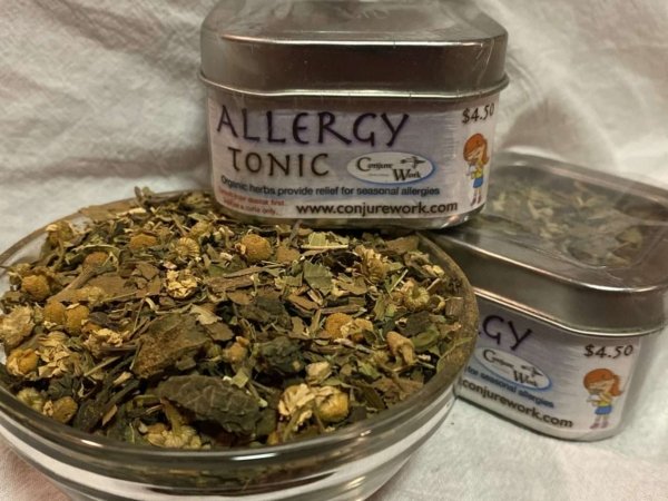 Allergy Tonic; Fast Relief for sufferers of seasonal allergies and asthma; Potions at Conjure Work