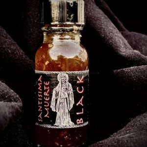 La Santisima Muerte Oil, Black - Conjure Work Hoodoo supplies and services