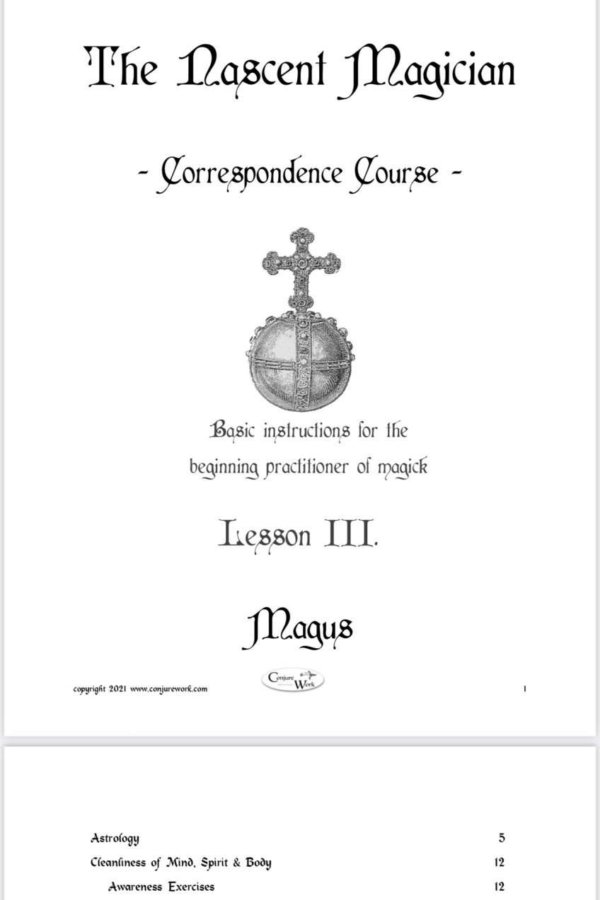 The Nascent Magician, ritual magic course, by Magus; witchcraft, sorcery, ceremonial magick, hoodoo