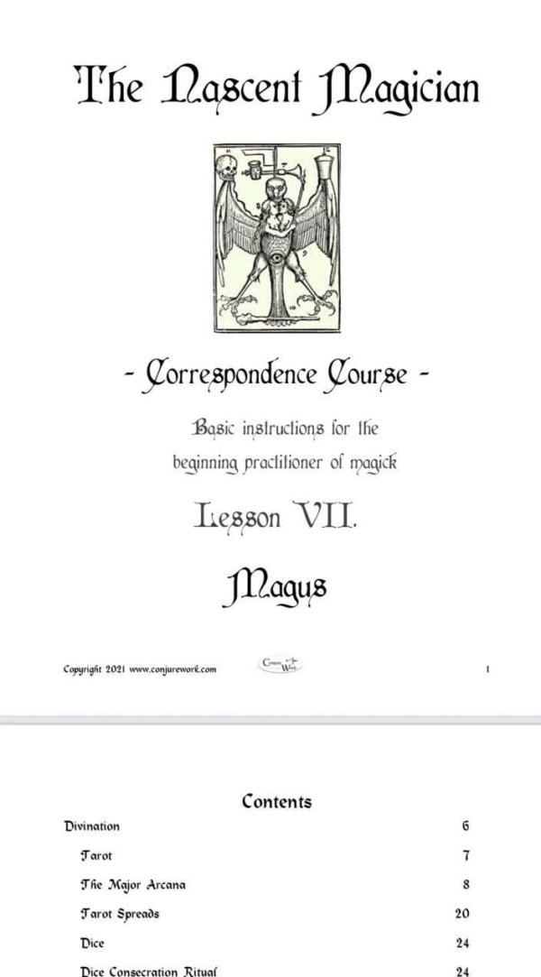 The Nascent Magician, ritual magic course, by Magus; witchcraft, sorcery, ritual magick, hoodoo