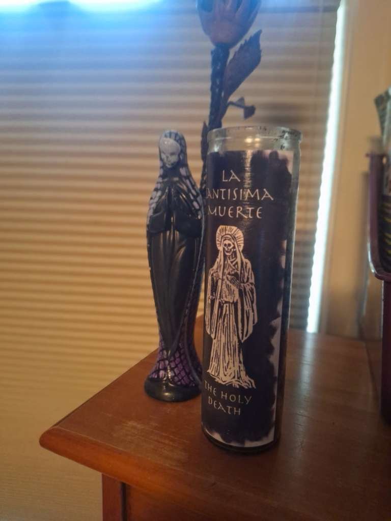 dressed santisima muerte candle